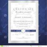 Certificate Template. Printable / Editable Design For In Blank Certificate Of Achievement Template