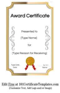 Certificate Templates within Blank Certificate Of Achievement Template
