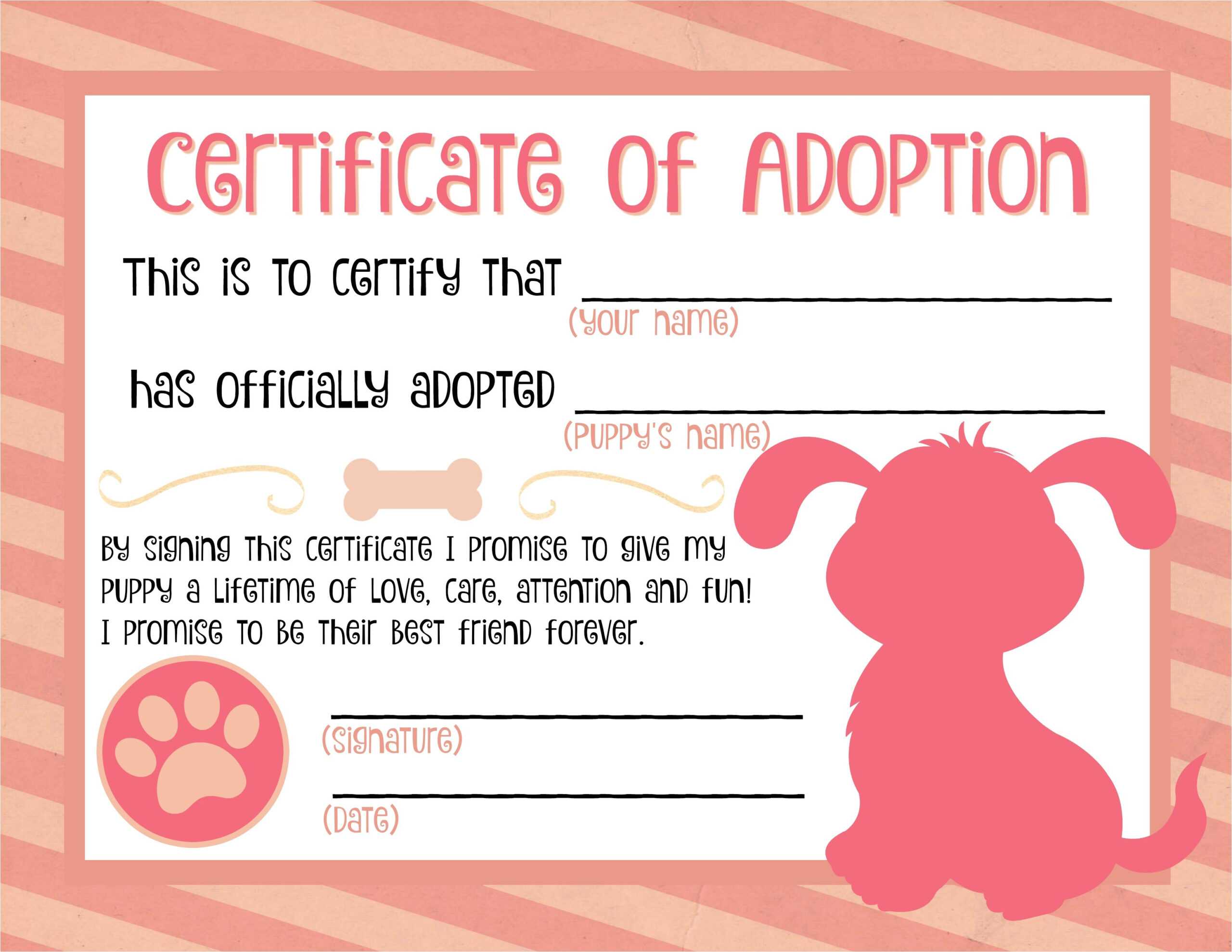 Child Adoption Certificate Template – Karan.ald2014 Pertaining To Blank Adoption Certificate Template