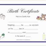 Child Adoption Certificate Template – Karan.ald2014 With Blank Adoption Certificate Template