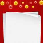 Christmas Card Template With Blank Paper And Mistletoes Pertaining To Blank Christmas Card Templates Free