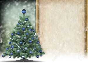 Christmas Card Template - Xmas Tree And Blank Space For Text inside Blank Christmas Card Templates Free