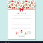 Christmas Letter From Santa Claus Template A4 Pertaining To Blank Letter From Santa Template