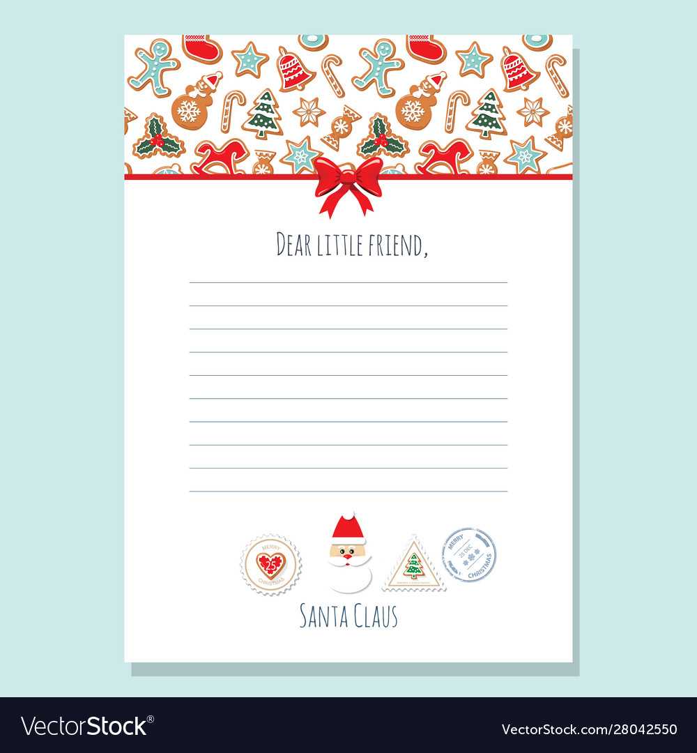 Christmas Letter From Santa Claus Template A4 Pertaining To Blank Letter From Santa Template