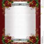 Christmas Or Winter Wedding Border Stock Illustration Pertaining To Free Christmas Invitation Templates For Word