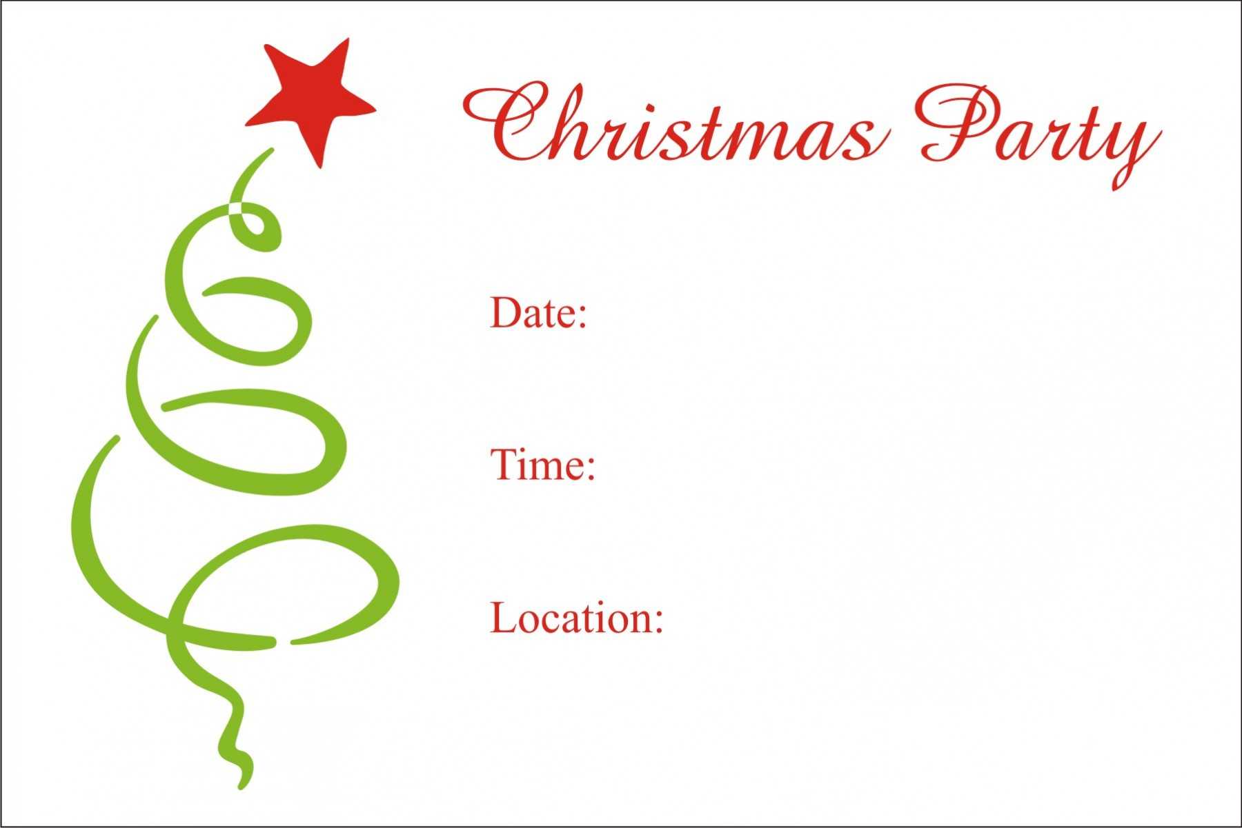 Christmas Printable Invitations – Barati.ald2014 Intended For Free Christmas Invitation Templates For Word