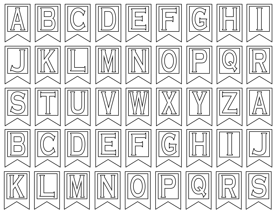 Clipart Letters For Banners Regarding Letter Templates For Banners