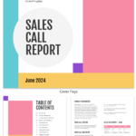 Color Block Sales Call Report Template With Sales Call Report Template