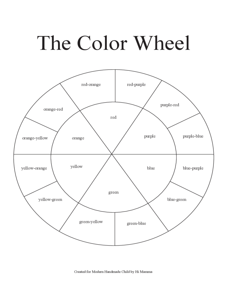 Color Wheel Chart Template – 3 Free Templates In Pdf, Word Throughout Blank Color Wheel Template