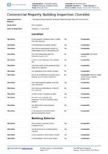 Commercial Property Inspection Checklist Template (Use It for Commercial Property Inspection Report Template