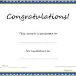 Congratulations Certificate Template Intended For Congratulations Certificate Word Template