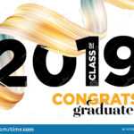 Congratulations Graduates Class Of 2019 Vector Logo Pertaining To College Banner Template