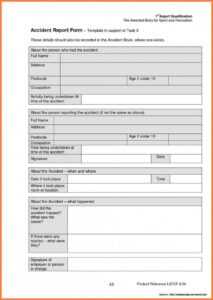 Construction Accident Report Form Sample Work Report Dental regarding Construction Accident Report Template