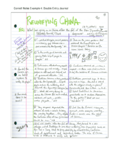Cornell Notes Example 4: Double Entry Journal in Double Entry Journal Template For Word