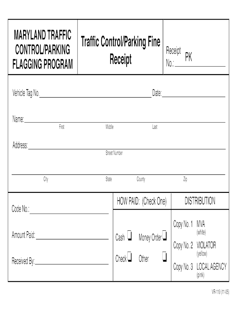 Court Payment Receipt Template - Fill Online, Printable Pertaining To Blank Parking Ticket Template