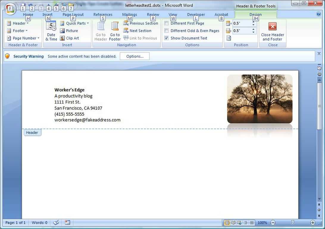 Create A Letterhead Template In Microsoft Word – Cnet With Personal Check Template Word 2003