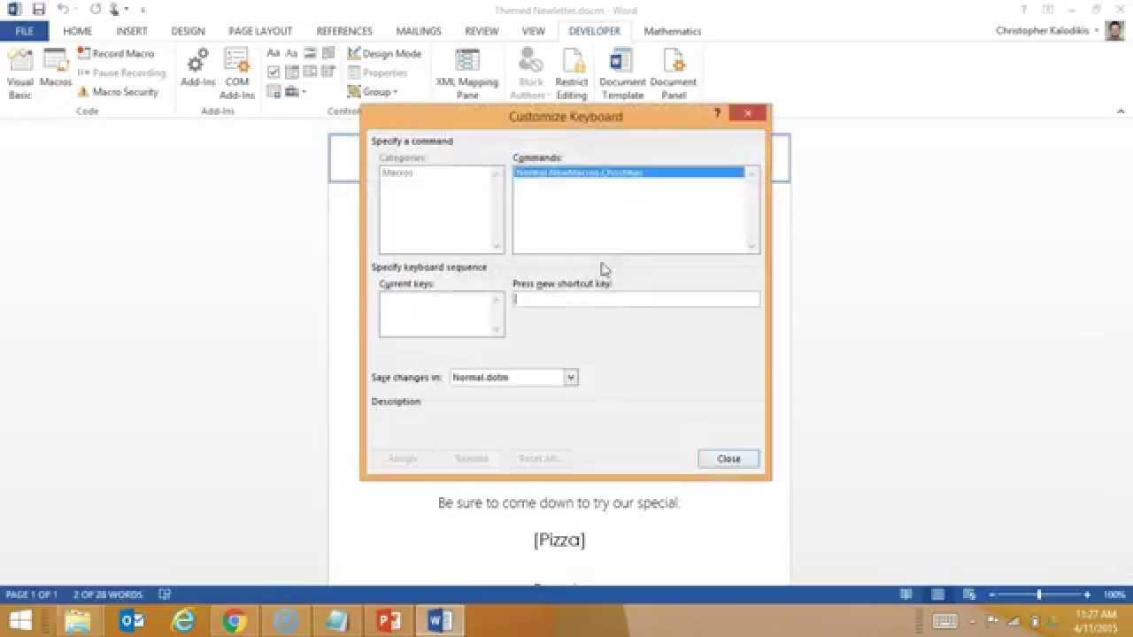 Creating A Macro Enabled Template In Word With Regard To Word Macro Enabled Template
