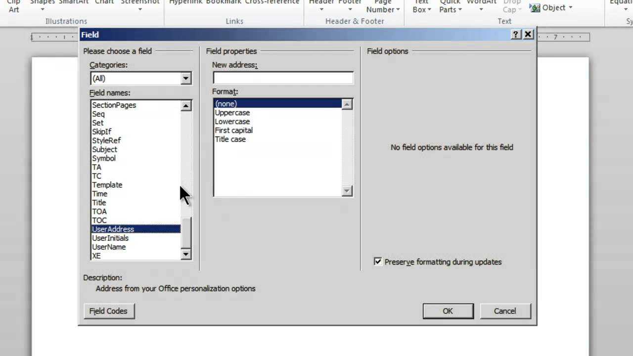 Creating An Ms Word 2010 Template That Automatically Inserts Username And  Address Within Word 2010 Template Location