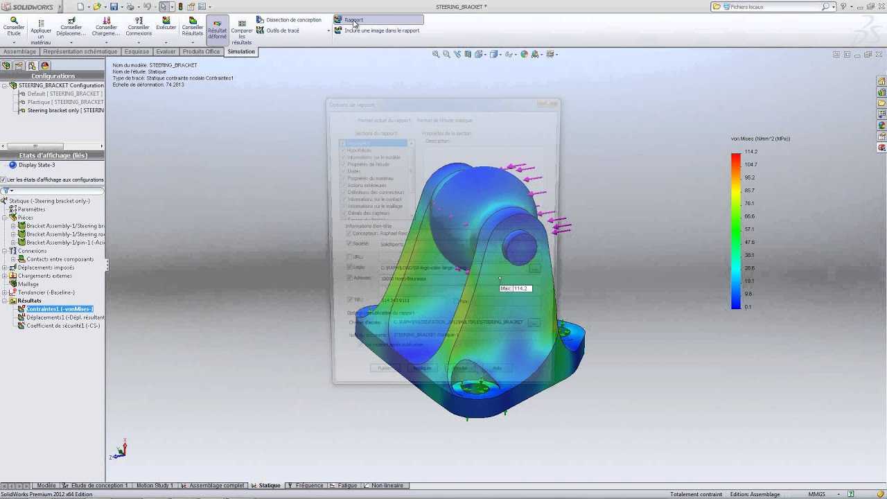 Creation Of A Personal Report With Solidworks Simulation – September 2012 In Fea Report Template