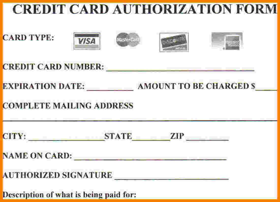 Credit Card Form Authorization Template | Professional With Credit Card Authorization Form Template Word