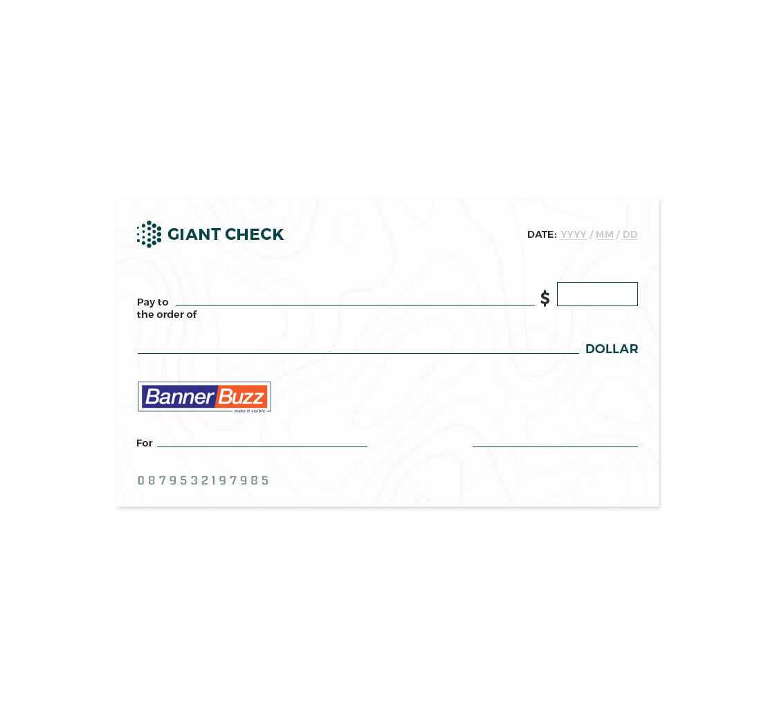 Custom Giant Cheques Regarding Customizable Blank Check Template