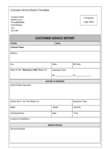 Customer Service Report Template – Excel Word Templates pertaining to Customer Contact Report Template