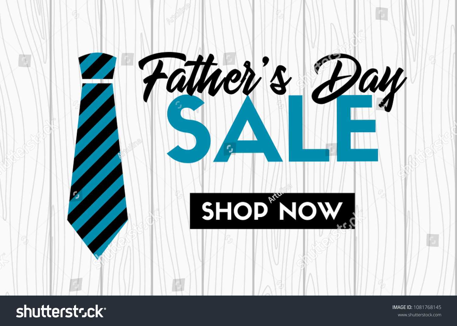 Стоковая Векторная Графика «Fathers Day Sale Vector Banner For Tie Banner Template