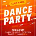 Dance Party Disco Flyer Poster Music Event Banner Regarding Event Banner Template