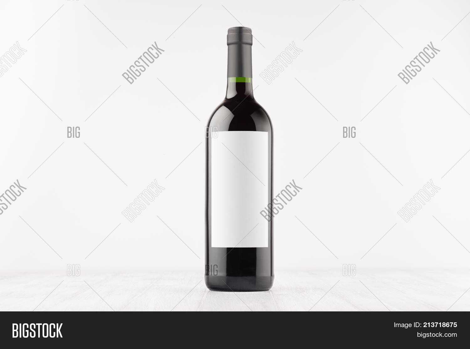 Dark Wine Bottle Blank Image & Photo (Free Trial) | Bigstock Throughout Blank Wine Label Template