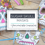 Day Of The Dead Masks  Free Printable Sugar Skull Masks Pertaining To Blank Sugar Skull Template
