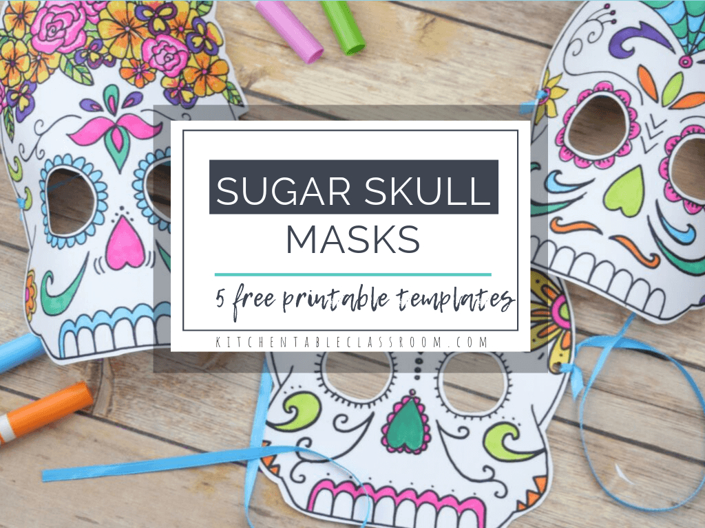 Day Of The Dead Masks  Free Printable Sugar Skull Masks Pertaining To Blank Sugar Skull Template