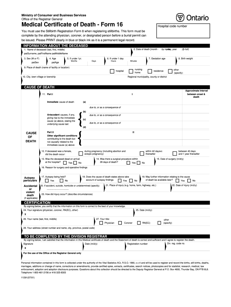 Death Form – Fill Online, Printable, Fillable, Blank | Pdffiller In Blank Autopsy Report Template