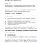 Definition: Sexual Harassment Within Sexual Harassment Investigation Report Template