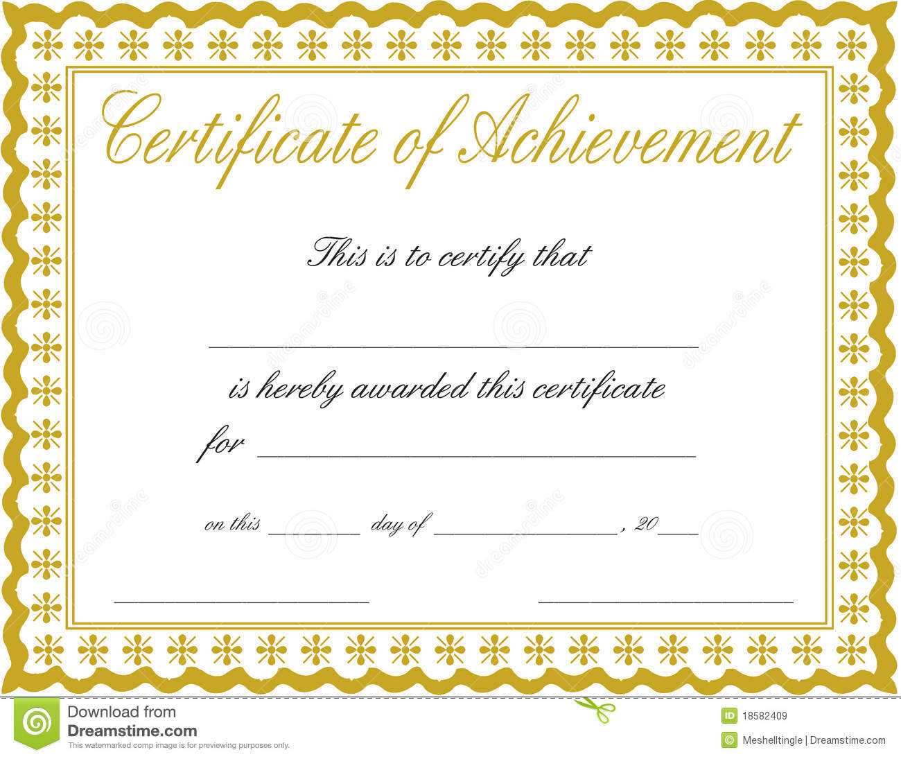 Docx Achievement Certificates Templates Free Certificate Of Intended For Blank Certificate Of Achievement Template