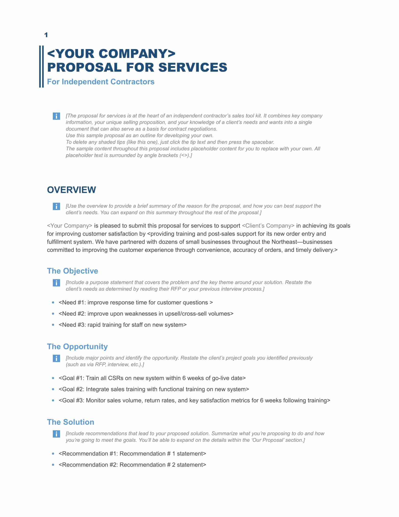 Download A Free Business Proposal Template – Formfactory For Free Business Proposal Template Ms Word