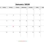 Download Blank Calendar 2020 (12 Pages, One Month Per Page With Blank One Month Calendar Template