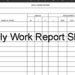 Download Excel Template For Daily Construction Work Report For Daily Report Sheet Template