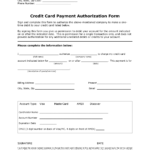 Download One (1) Time Credit Card Authorization Payment Form With Credit Card Authorization Form Template Word