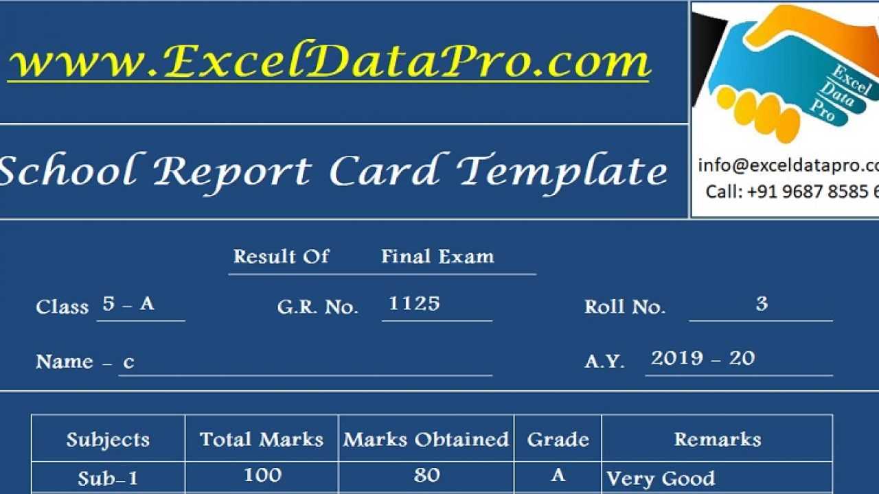 Download School Report Card And Mark Sheet Excel Template Regarding High School Student Report Card Template