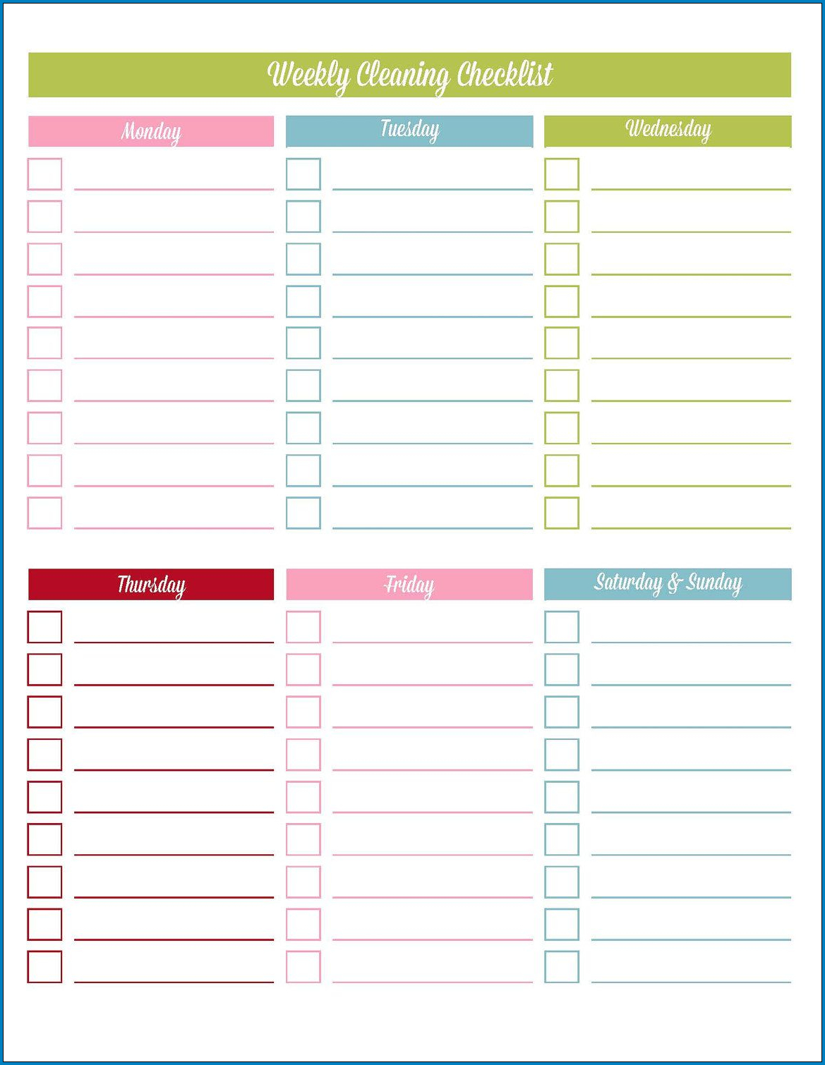 √ Free Fillable Blank Checklist Template | Checklist Templates Intended For Blank Checklist Template Pdf