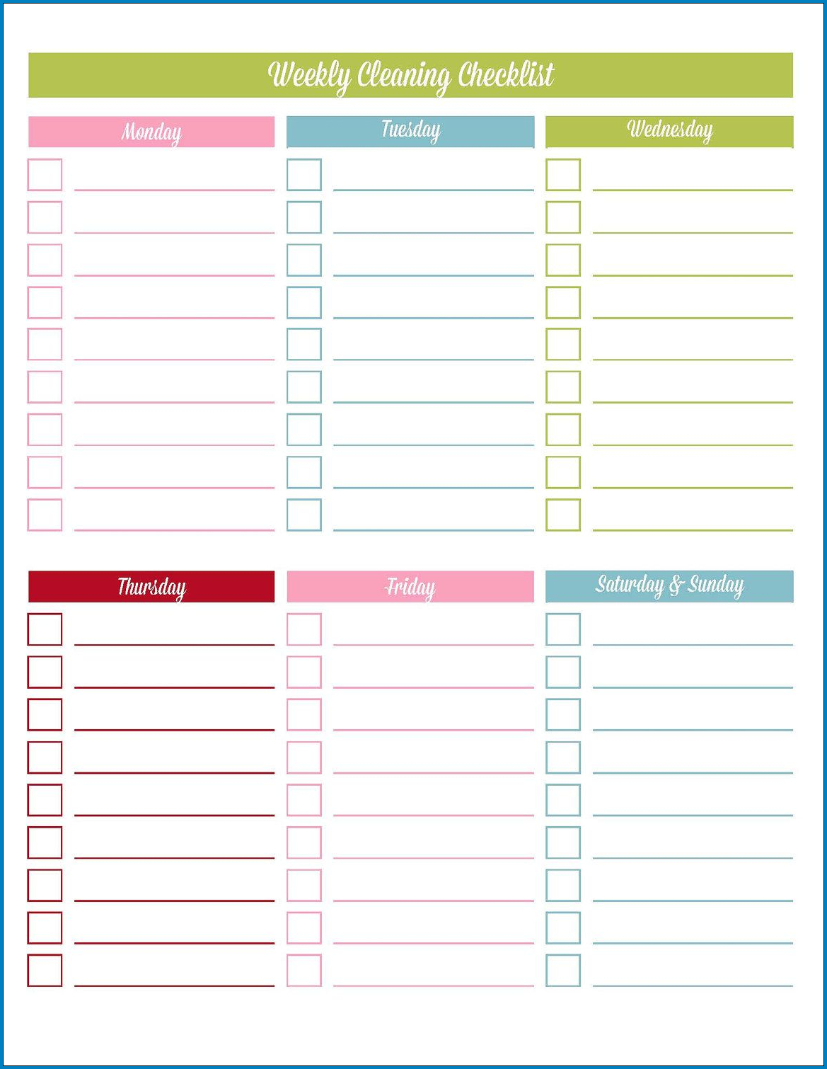 √ Free Fillable Blank Checklist Template | Checklist Templates Intended For Blank Checklist Template Pdf