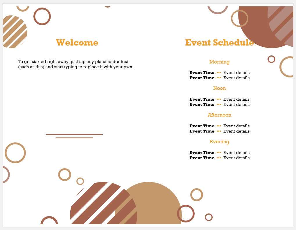 √ Free Printable Event Program Template | Templateral For Free Event Program Templates Word
