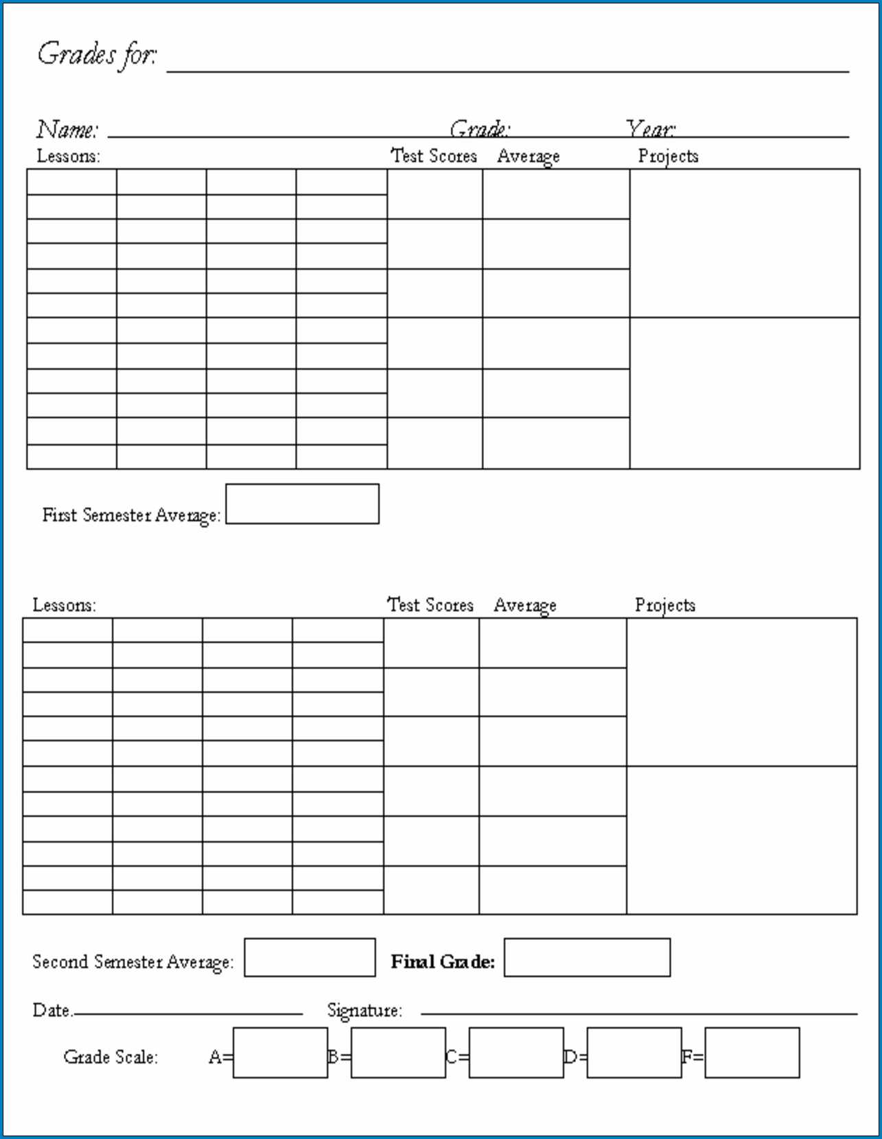 √ Free Printable Homeschool Report Card Template | Templateral Intended For High School Report Card Template