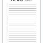 √ Free Printable To Do Checklist Template | Templateral In Blank To Do List Template