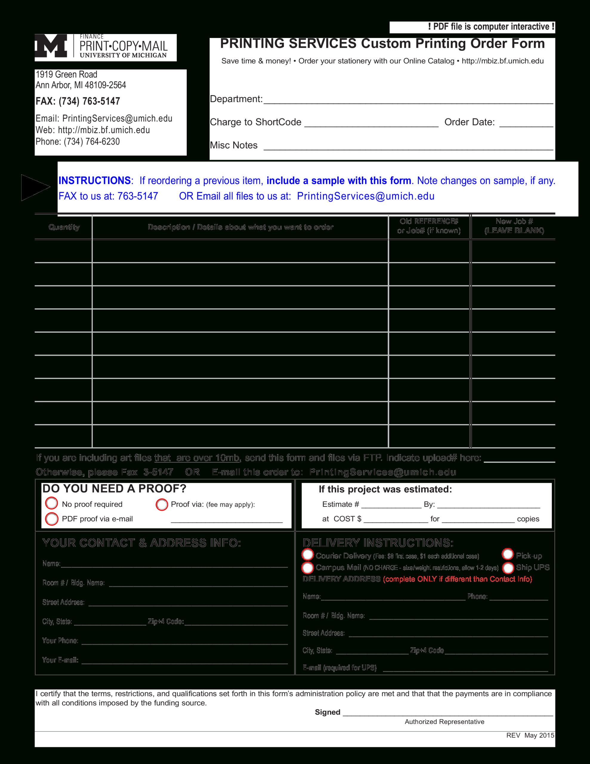 免费Custom Printing Blank Order Form | 样本文件在 Throughout Blank Money Order Template