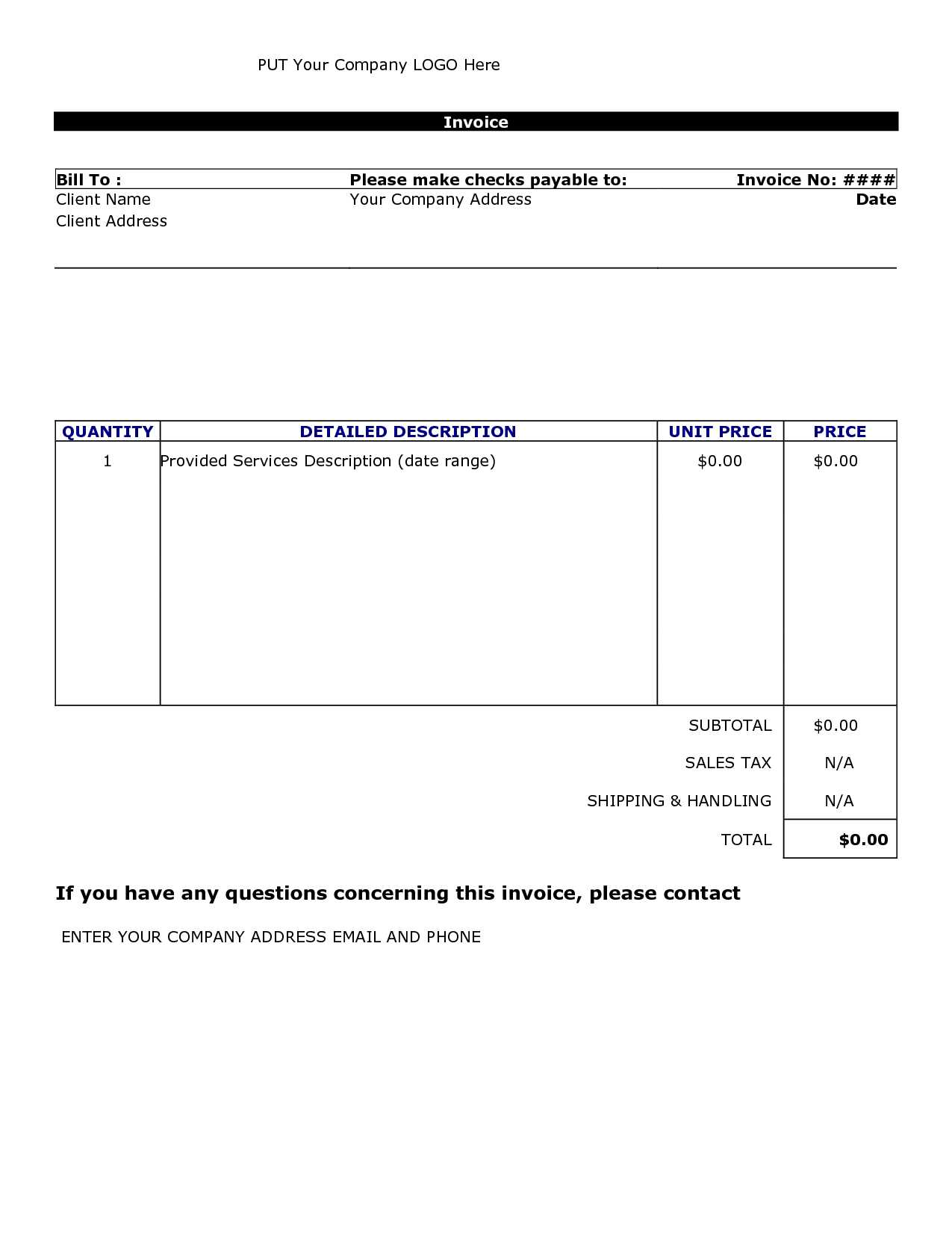 Ebook] Modele Document Word 2010 In Invoice Template Word 2010