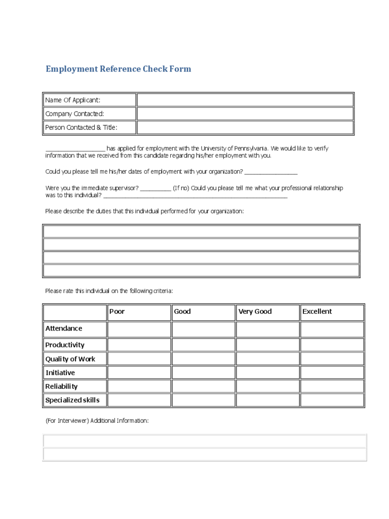 Employee Reference Check Form – 3 Free Templates In Pdf For Check Request Template Word