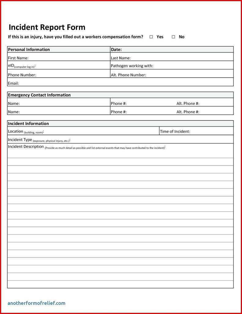 Employee Report Of Injury Form Best Of School Incident For School Incident Report Template