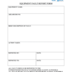 Equipment Fault Report – Fill Online, Printable, Fillable With Regard To Fault Report Template Word