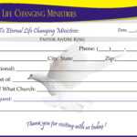Eternal Life Visitor Card B | Creative Kingdom Designs With Church Visitor Card Template Word